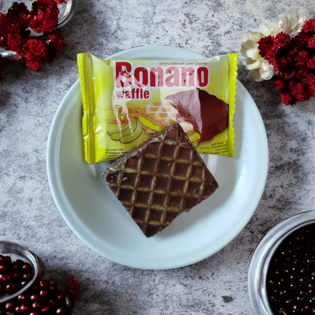 

[AF] BONANO WAFFLE - Wafer Pisang Cokelat 20 pcs / Camilan Lembut, Snack Murah, Cemilan Sehari-hari