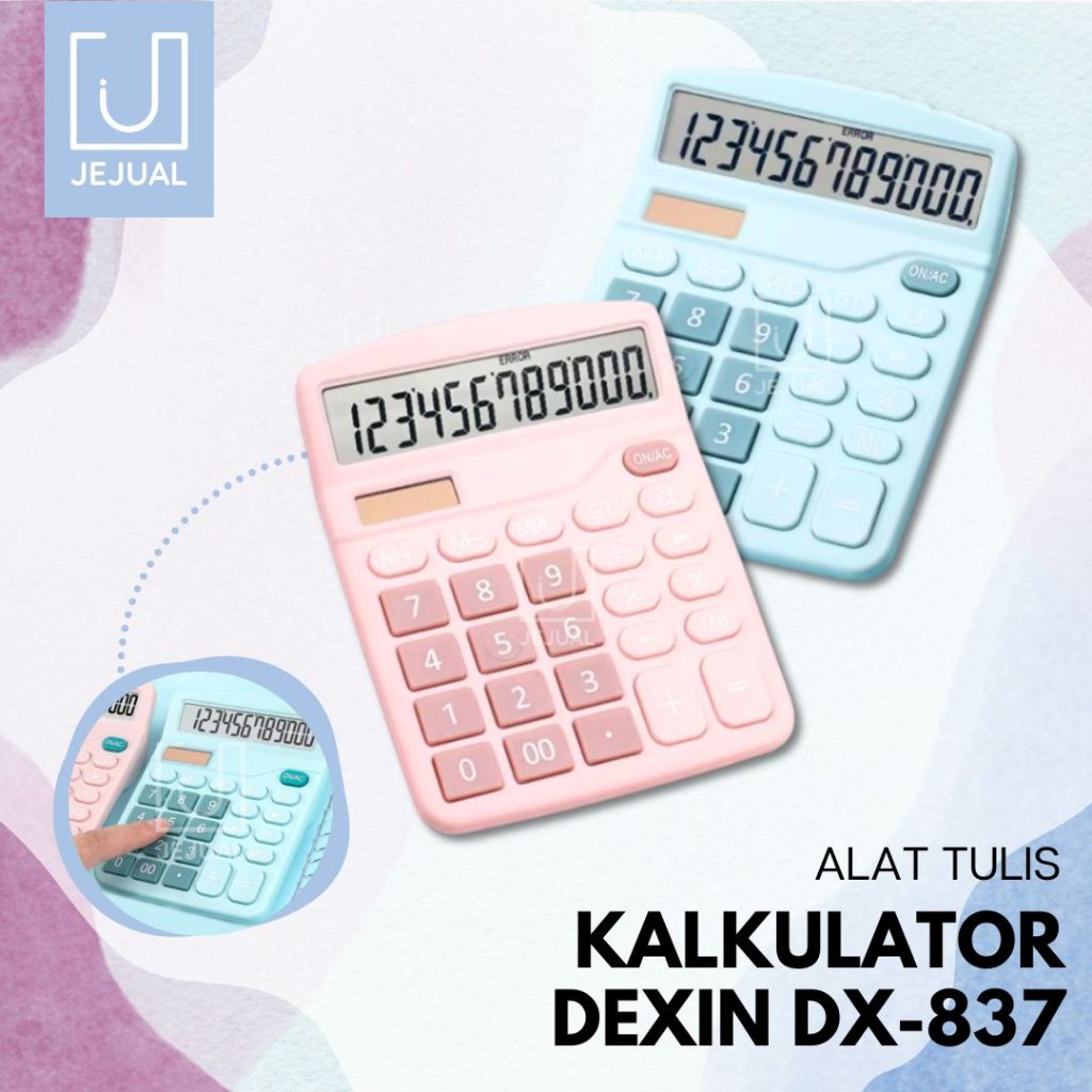 

Kalkulator 837s 12 Digit PINK/BLUE Two Power Caclulator Check Double Power