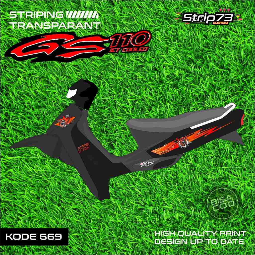 669 STRIPING TRANSPARAN SUZUKI GS 110 TORNADO - STRIPING TRANSPARAN SUZUKI GS 110 TORNADO