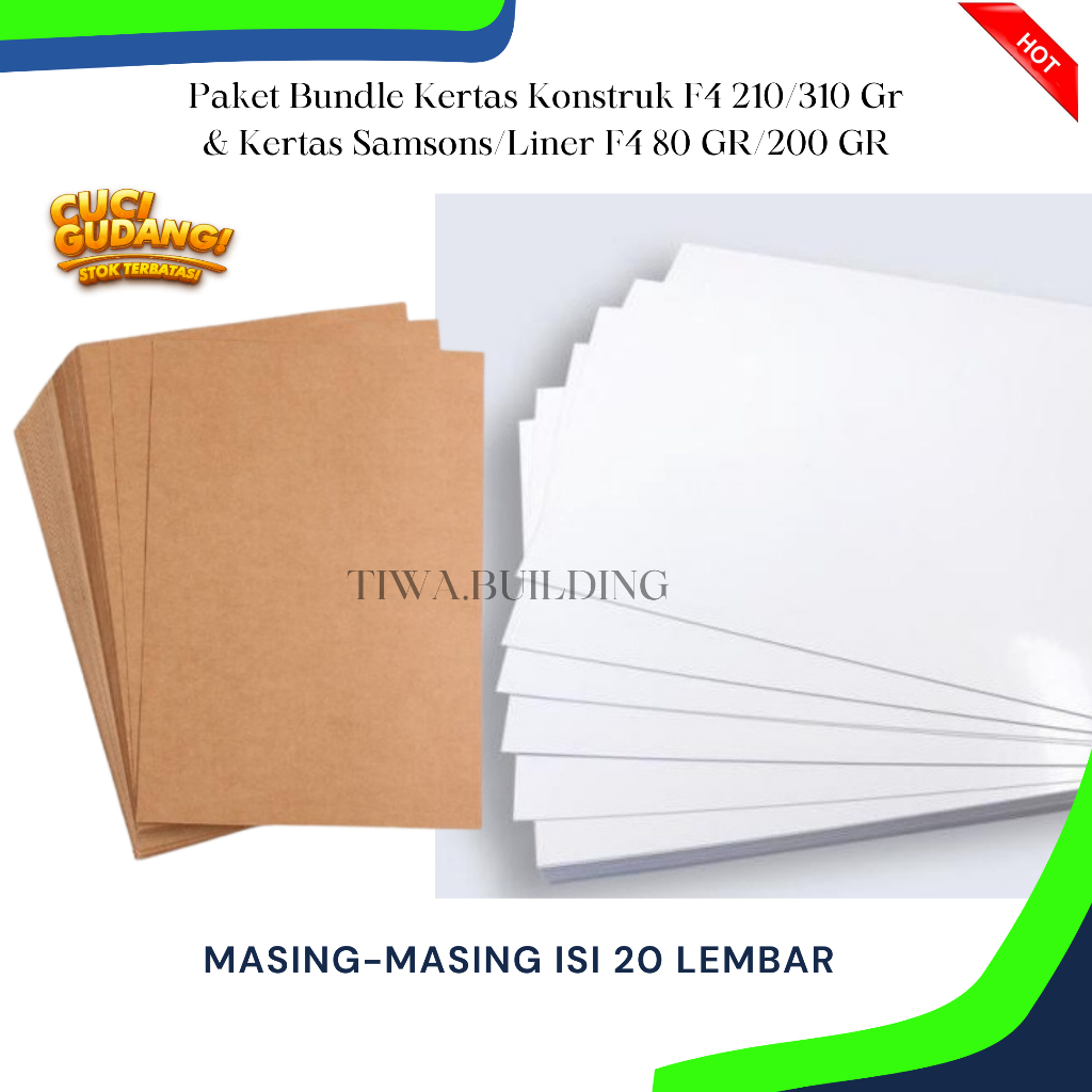 

PROMO SPESIAL! PAKET KERTAS KONSTRUK F4210/310 GR & KERTAS SAMSONS F4 80/200 GR – MASING-MASING ISI 20 LEMBAR, STOK HAMPIR HABIS!