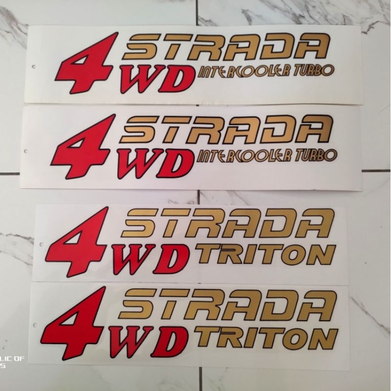 stiker Mitsubishi Strada 4WD Triton Intercooler Turbo/Stiker 4wd Strada / Stiker Triton