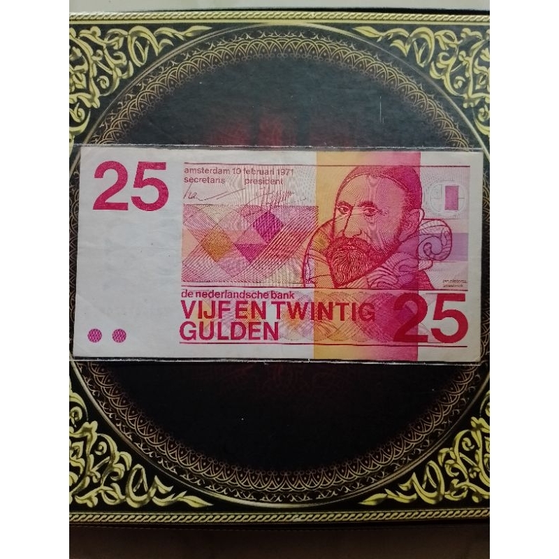 Uang Belanda 25 gulden 1971 vf