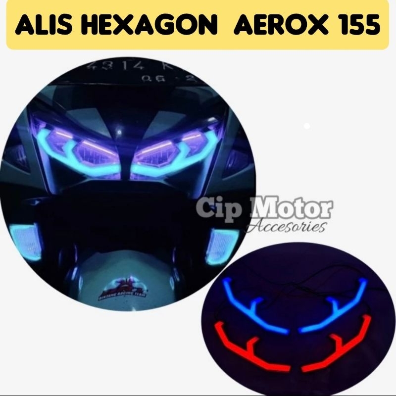 LAMPU ALIS LAZY HEXAGON AEROX LAMA LAZY HEXA AEROX OLD