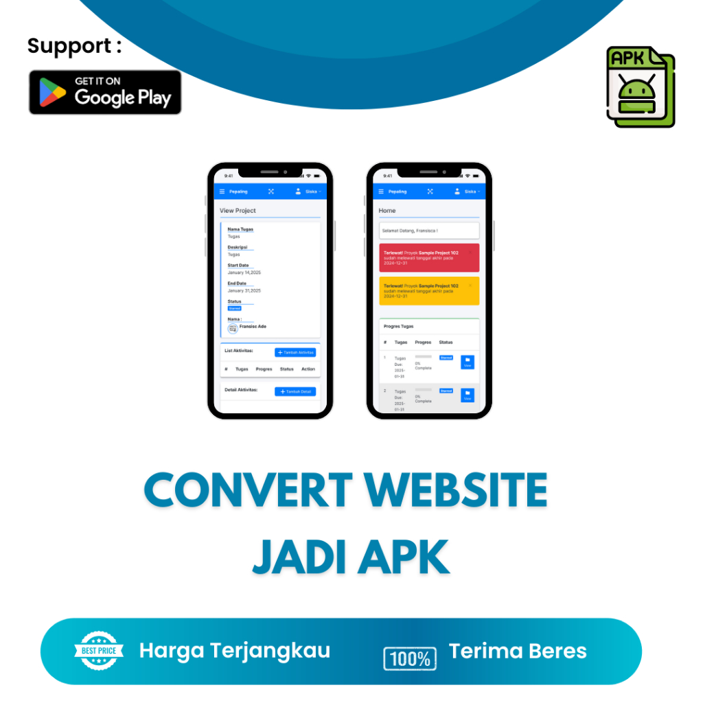 Jasa Ubah Website Jadi APK - Siap Upload Playstore - Termurah 