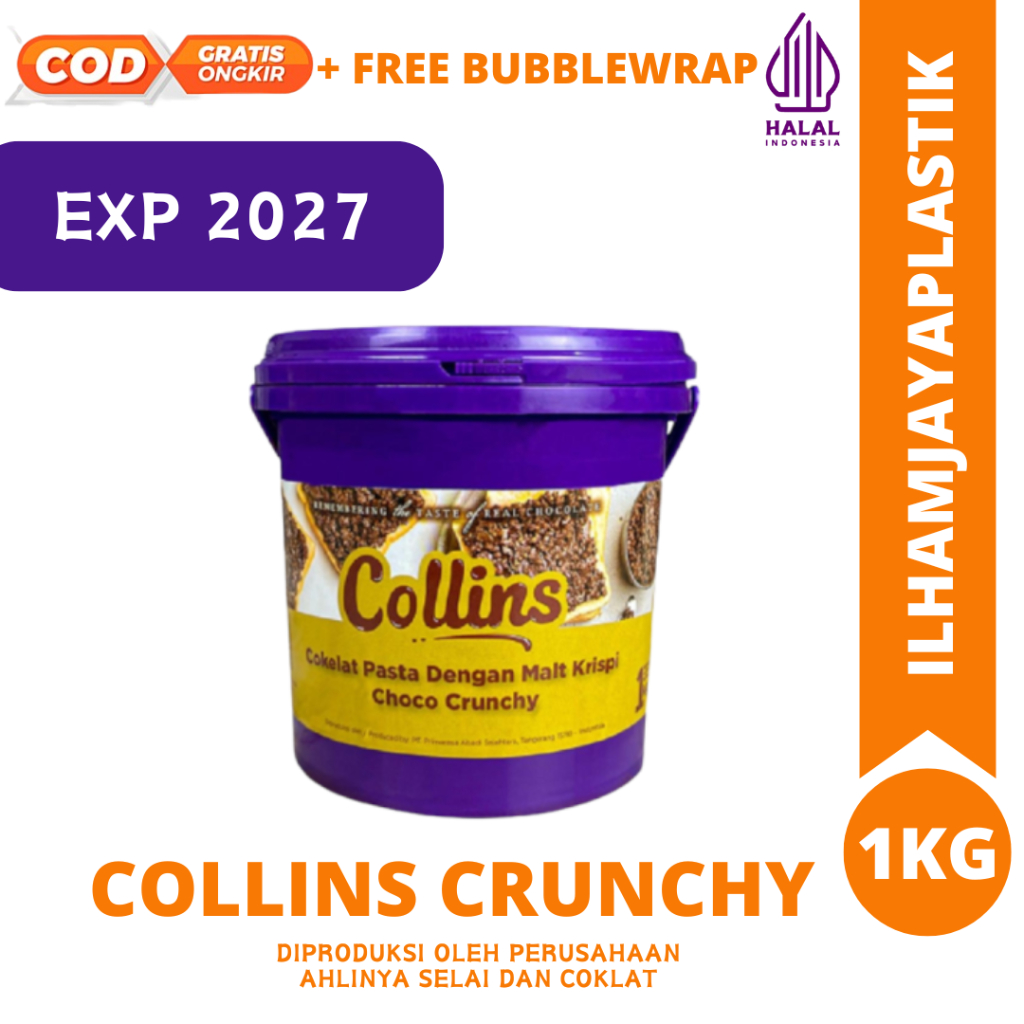 

JATIM - COLLINS CHOCO CRUNCHY 1 KG / SELAI VIRAL / Cokelat malt krispi