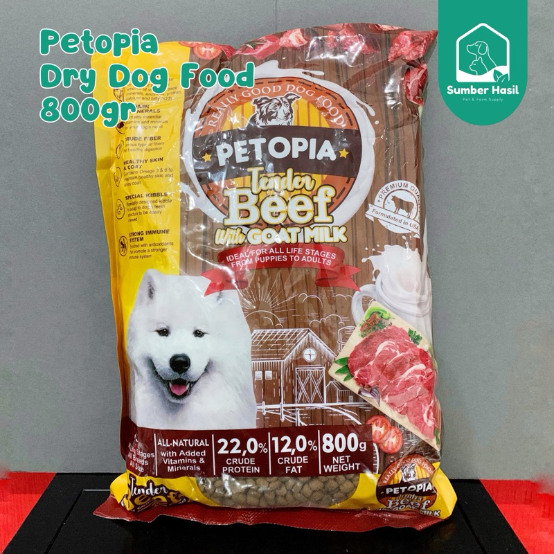 petopia dog food 800gram pakan anjing petopia original