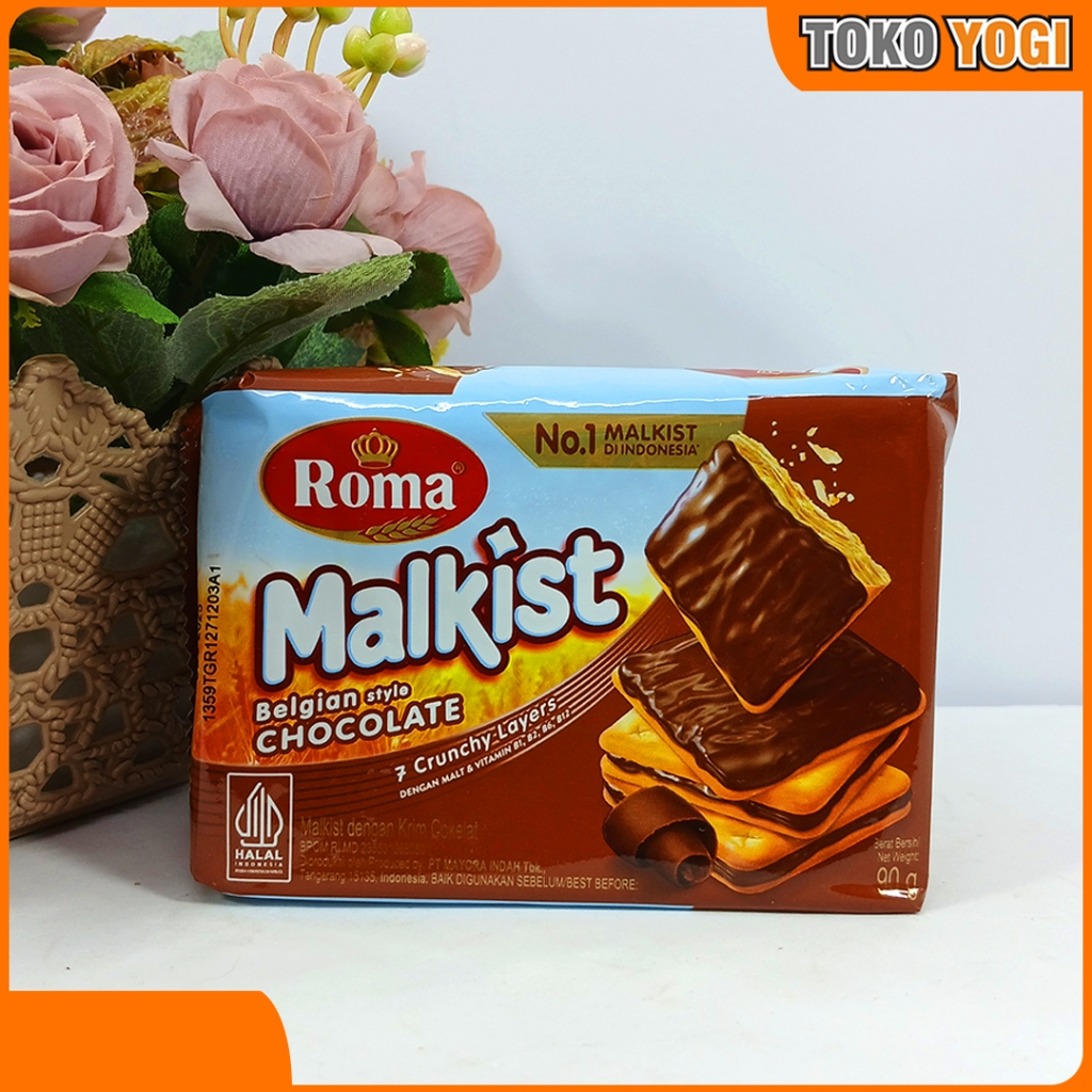 

ROMA MALKIST CRACKERS COKLAT BELGIAN STYLE 90g || MALKIST DENGAN KRIM COKELAT