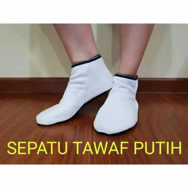 KAOS KAKI TAWAF PUTIH POLOS / KAOS KAKI TAWAF /SEPATU TAWAF BULUDRU/ TAWAF TEBAL