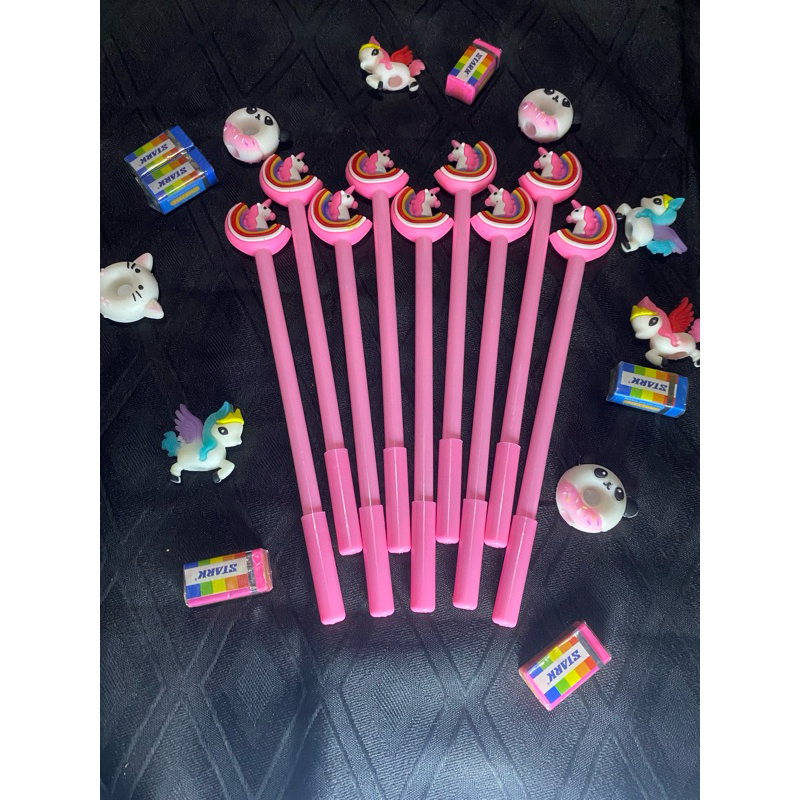 

pulpen unicor pink tinta gel..