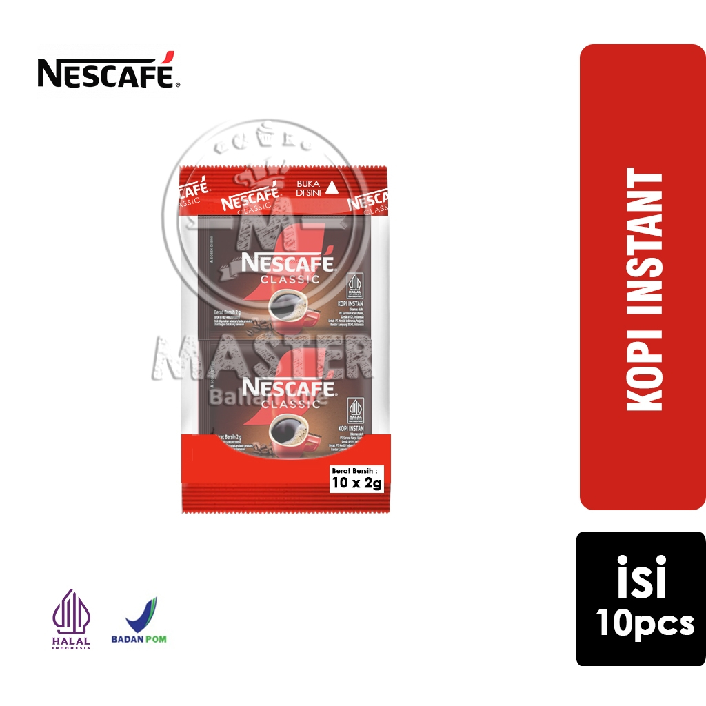 

Kopi Instan NESCAFE CLASSIC Kopi Hitam Sachet [1 Pack isi 10pcs]