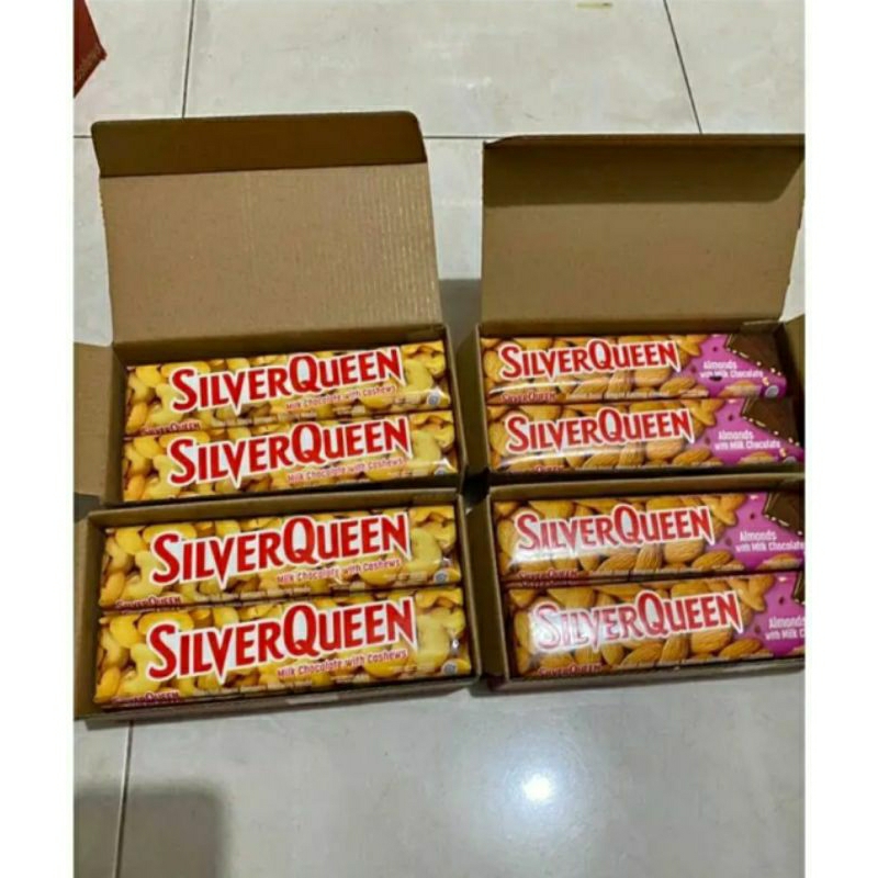 SilverQueen Cokelat cashew&Almond Box 10 X 58g