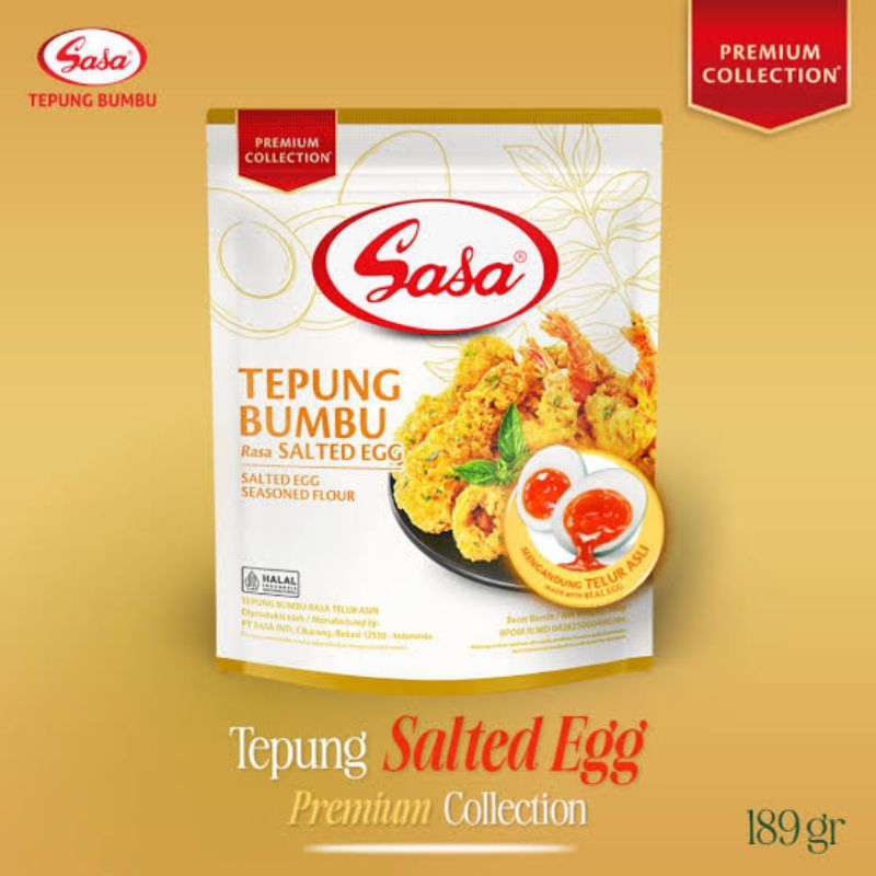 

Tepung Bumbu Sasa Salted Egg Flavour Pack 189 Gr