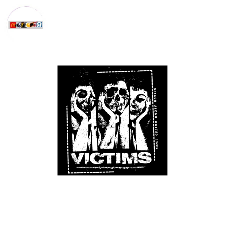 

sticker band VICTIMS graphic logo stiker hardcore punk crust dbeat