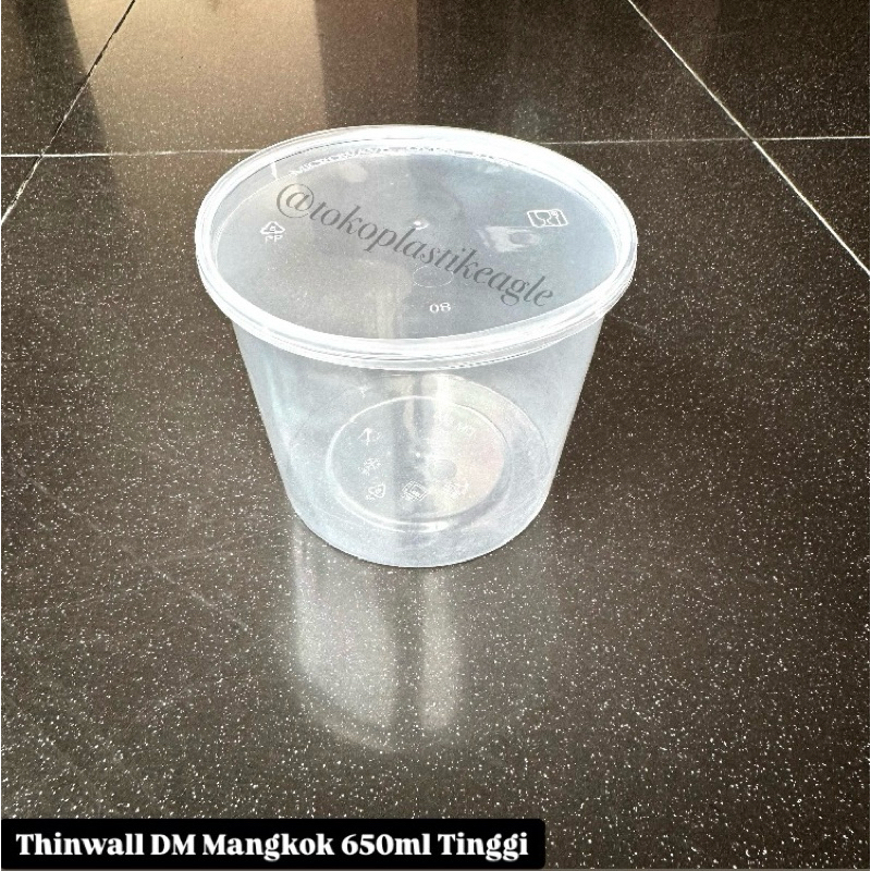 [isi 25pcs] Thinwall DM Mangkok 650ml Tinggi