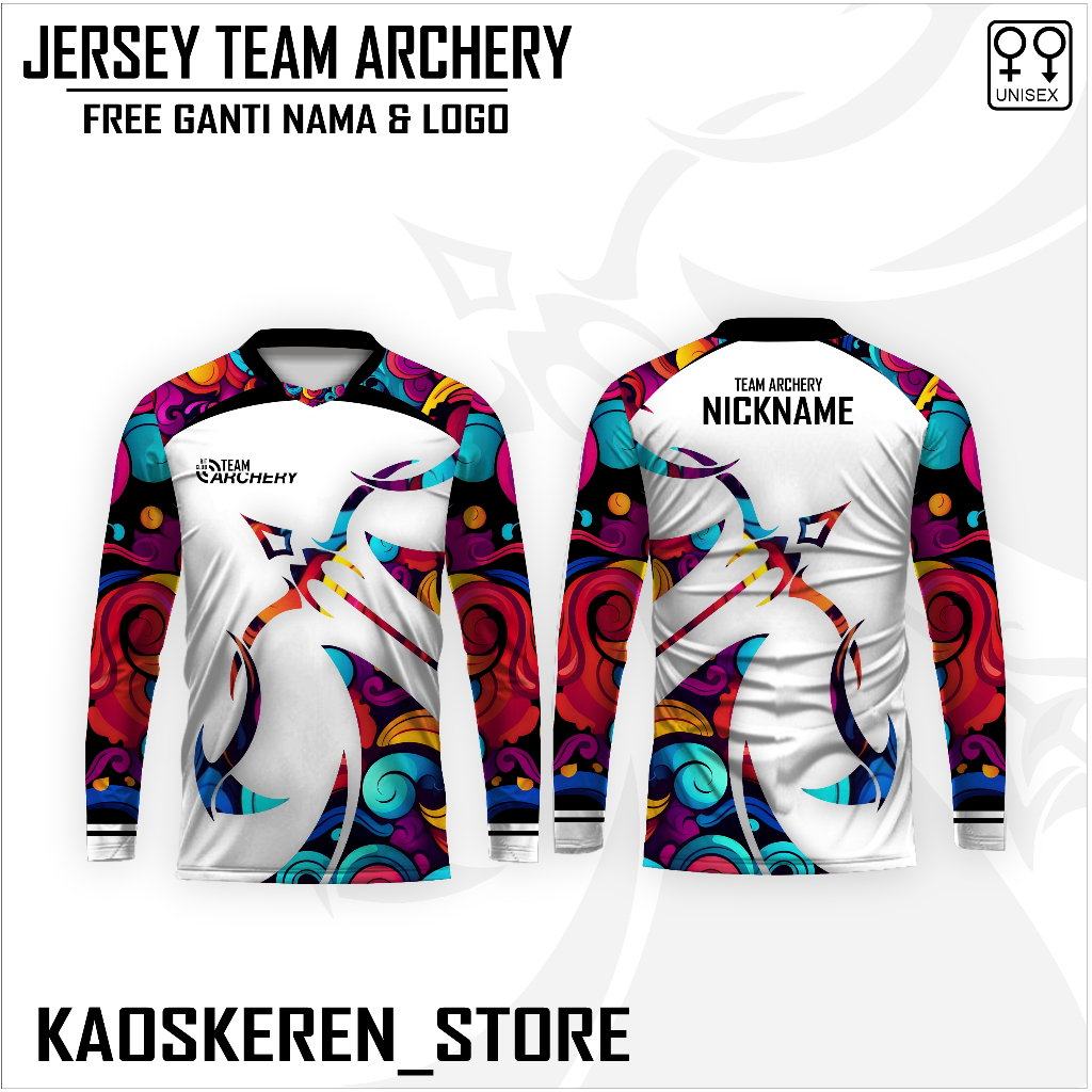 jersey archery kaos panahan lengan panjang Baju olahraga panahan jersey archery dewasa kaos archery 