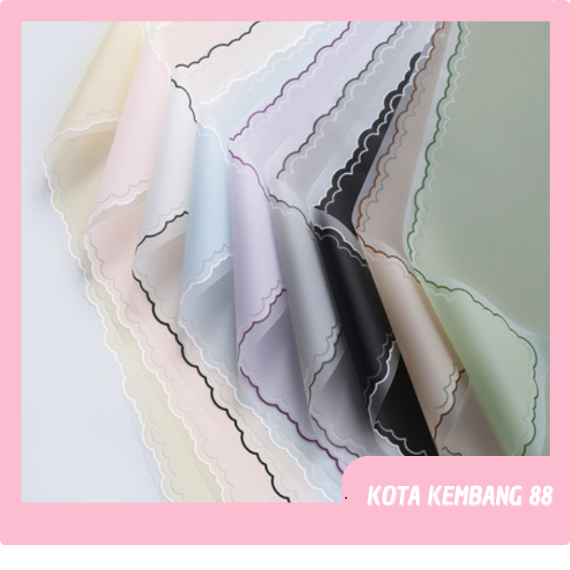 

20 LEMBAR Kertas Buket Bunga Varian List Cloud Awan Frame Transparan Flower Wrapping Paper Cellophane Florist KB017