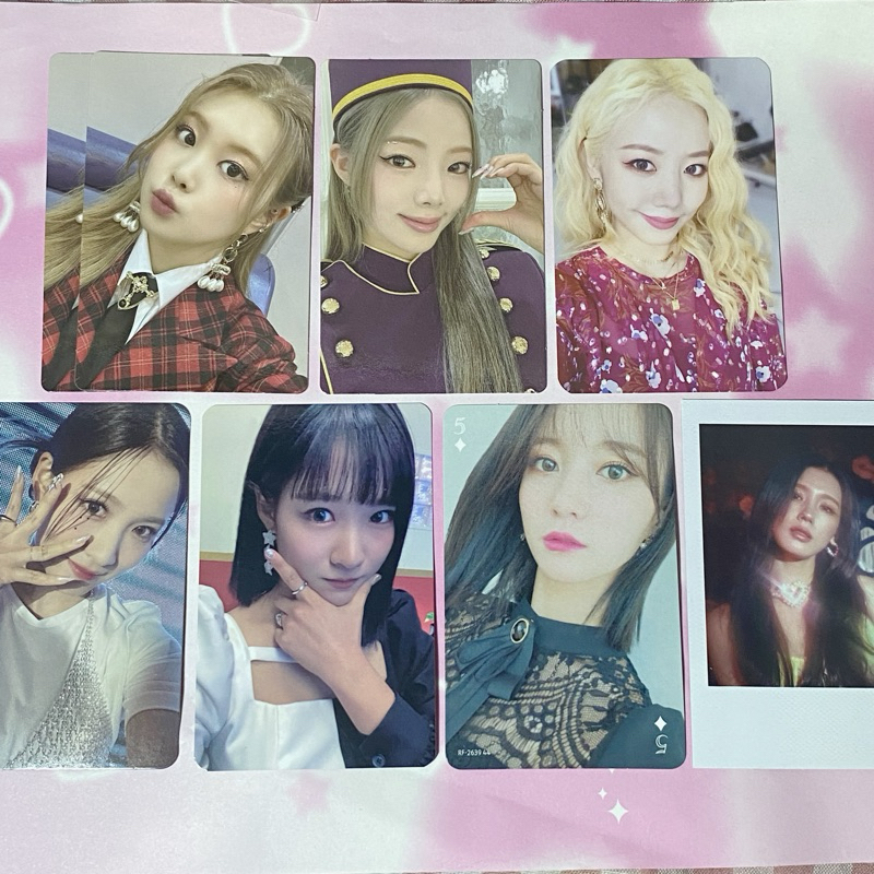 GIRL GROUP PHOTOCARDS Purple kiss swan goeun cabin fever apink namjoo cherry bullet remi oh my girl 