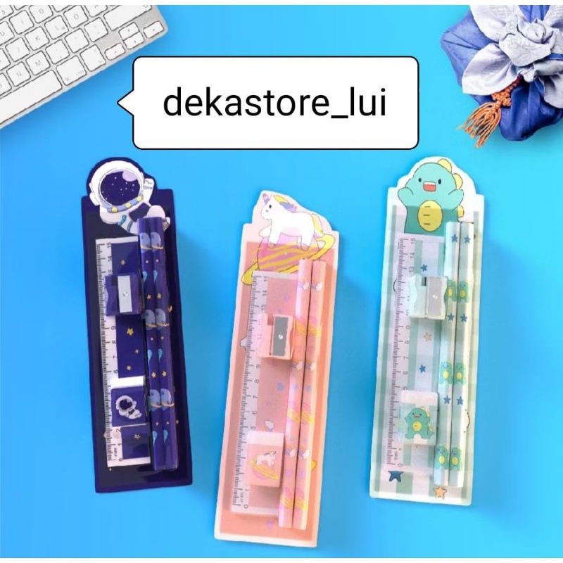 

Dekastore lui | 5in1 Pensil Alat Tulis Penghapus Anak Lucu Dan Murah