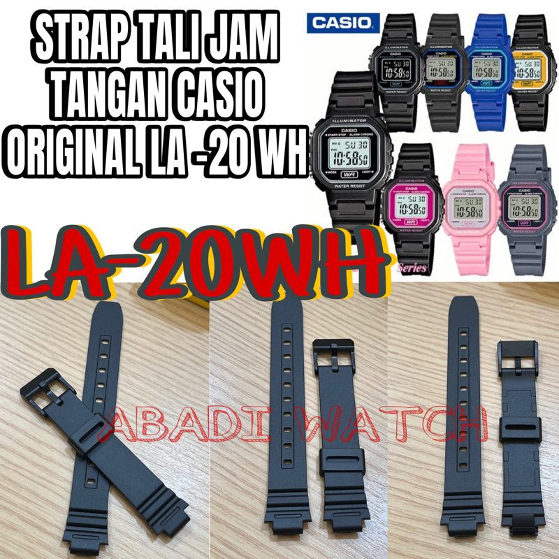 STRAP TALI JAM TANGAN CASIO LA20WH LA 20WH 20w LA-20WH pas dan bs lgsg