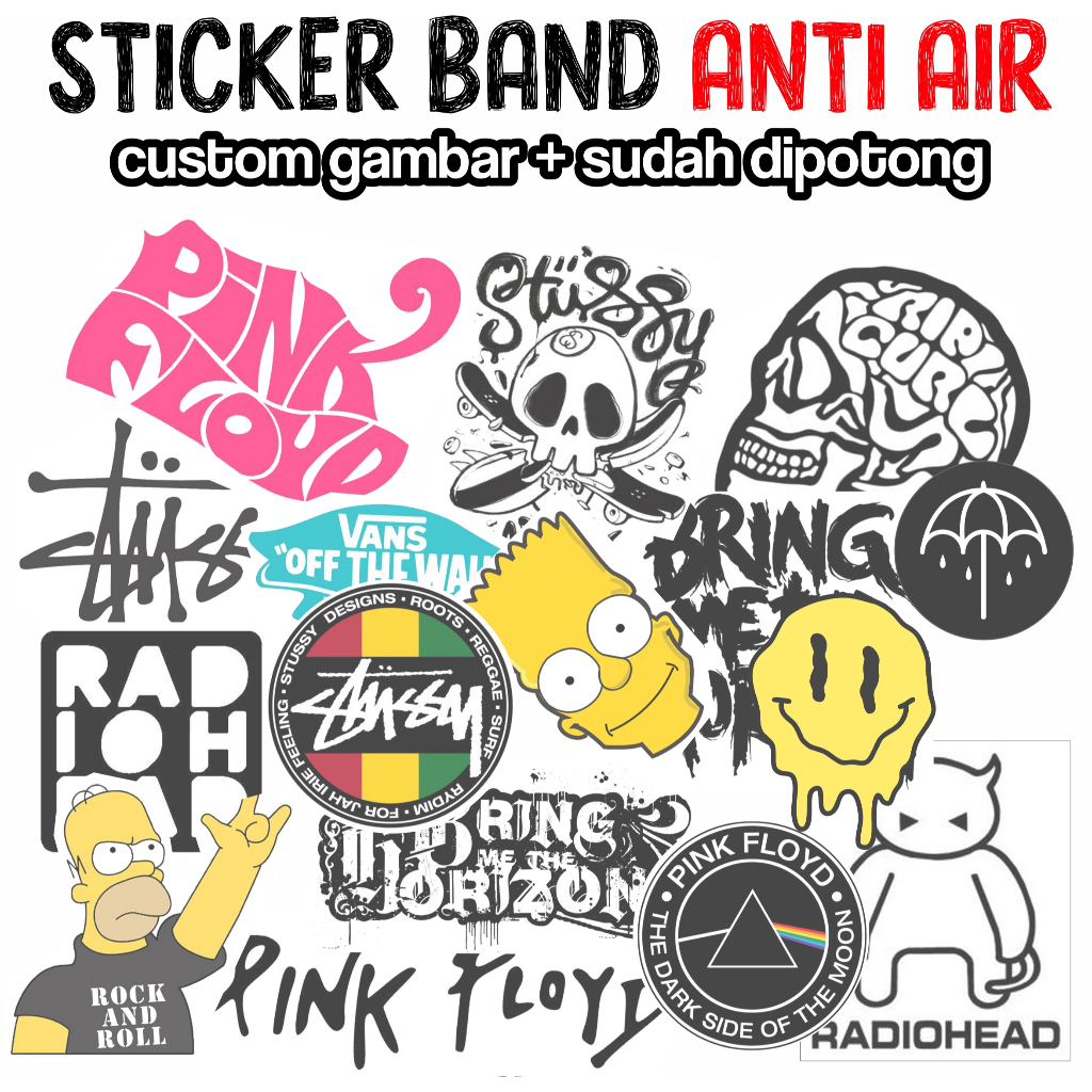 

STICKER BAND METAL AKSESORIS HP, LAPTOP, HELM ANTI AIR ANTI LUNTUR ANTI SOBEK PREMIUM LAMINASI