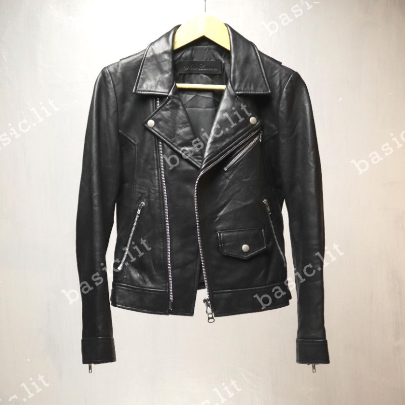 Noir Larmes ramones biker leather jacket