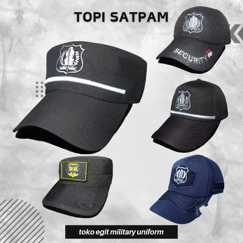 TOPI KOMANDO SECURITY TOPI SATPAM COKLAT