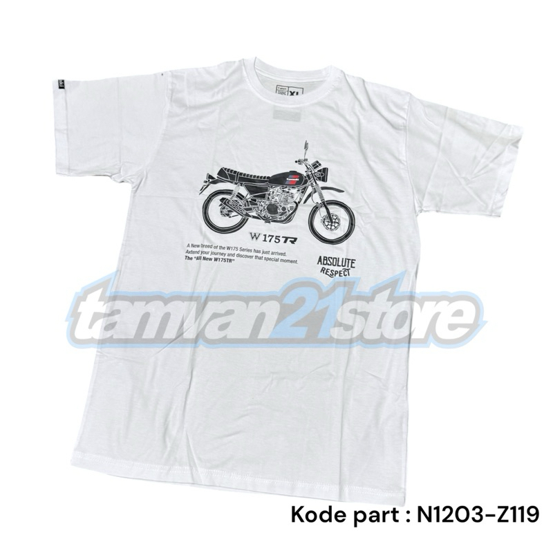 APPAREL TSHIRT BAJU KAOS W175 W175TR ORIGINAL KAWASAKI GENUINE XL