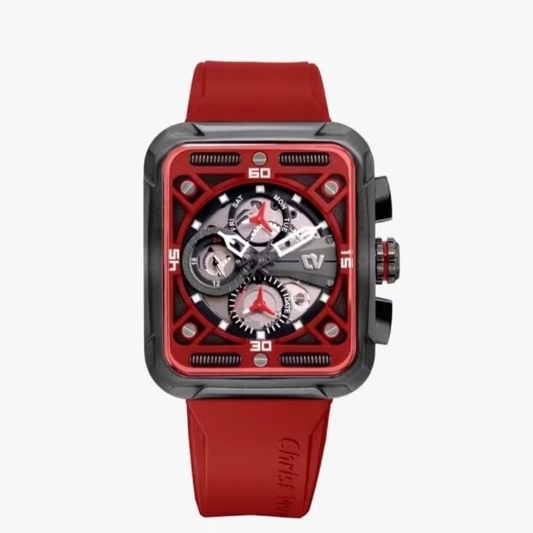 JAM TANGAN CHRIST VERRA RUBBER MODEL KOTAK NEW EDITION