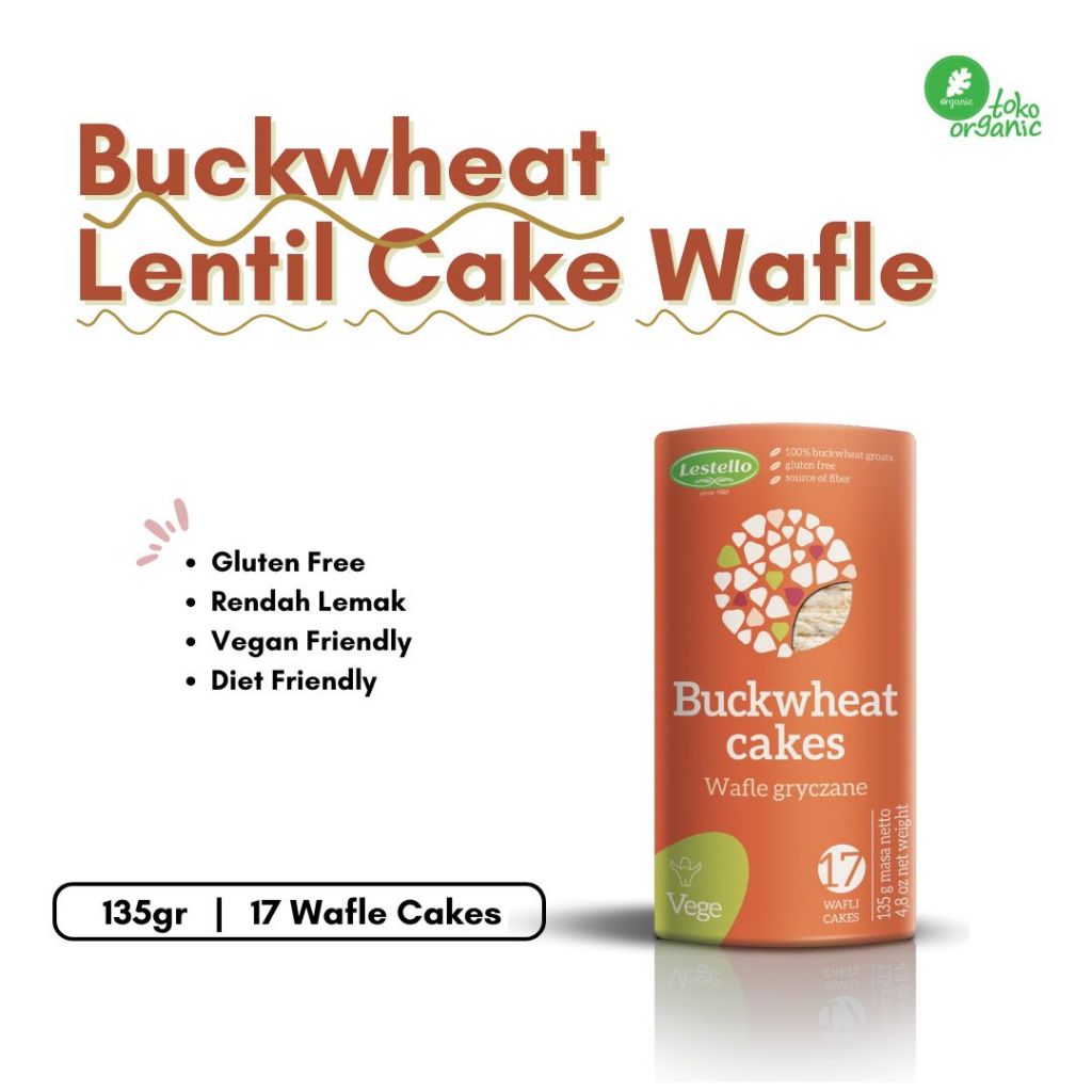 

Lestello Buckwheat Cakes Wafle Gryczane (135gr) Wafle Cake Buckwheat, Camilan Tinggi Serat Bebas Gluten, Camilan Diet Friendly dan Vegan Friendly