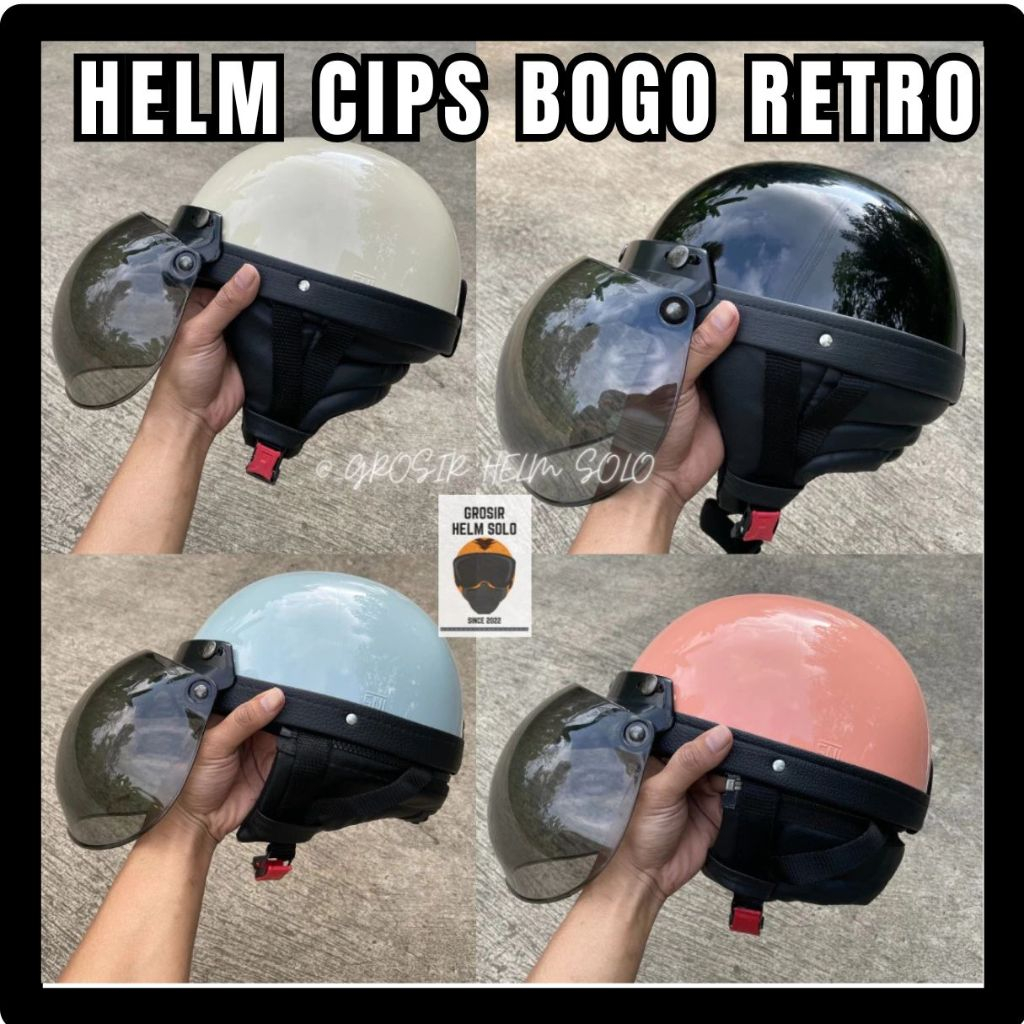 helm chips bogo retro vespa polos dewasa SNI