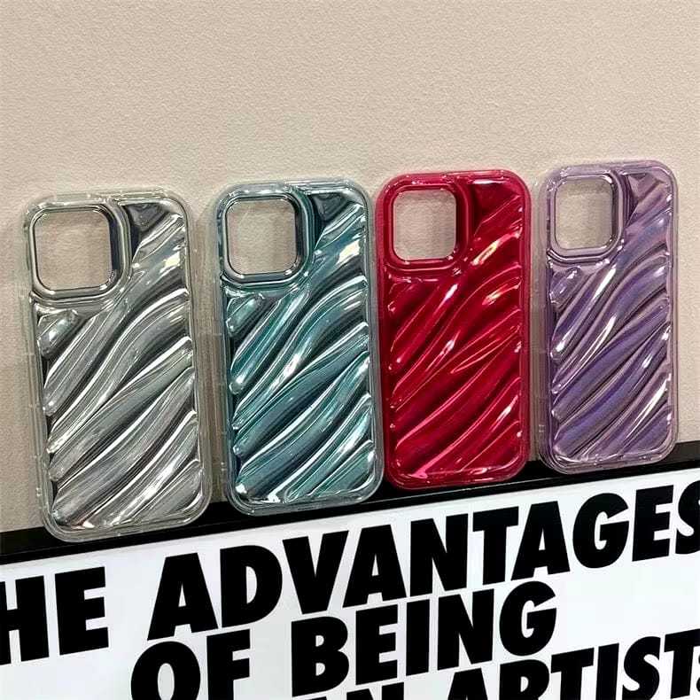 FANSTORE_PKU - Soft Luxury Case / iPhone / Dazzle Wave / Hologram / 11 12 13 14 15 Pro Plus Pro Max 