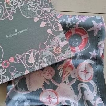 Buttonscarves - The Nautical  Satin Square - Clove