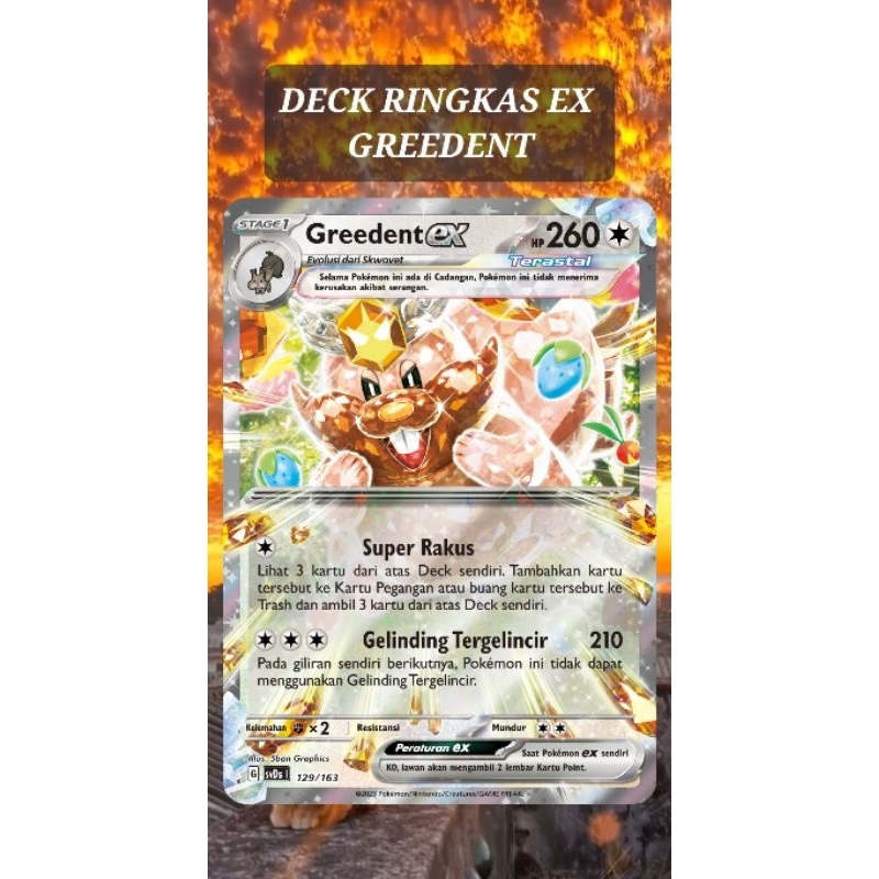 Pokemon Deck Ringkas Ex Greedent