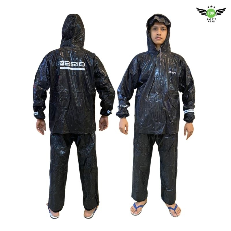 Jas Hujan Axio Karet/Baju anti Hujan/Baju Celana Axio Karet/Jas Hujan Karet Axio Berkualitas