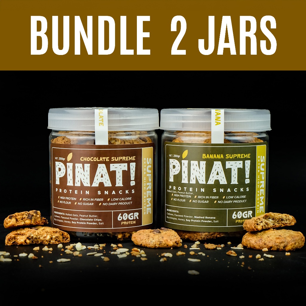 

PINAT | Bundle 2 Supreme Jar Any Flavor | High Protein Peanut Oatmeal