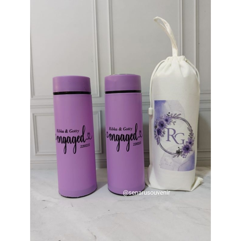 SOUVENIR TUMBLER SIXUP CUSTOM KEMASAN POUCH BLACU / SOUVENIR KANTOR / SOUVENIR PERNIKAHAN / SOUVENIR