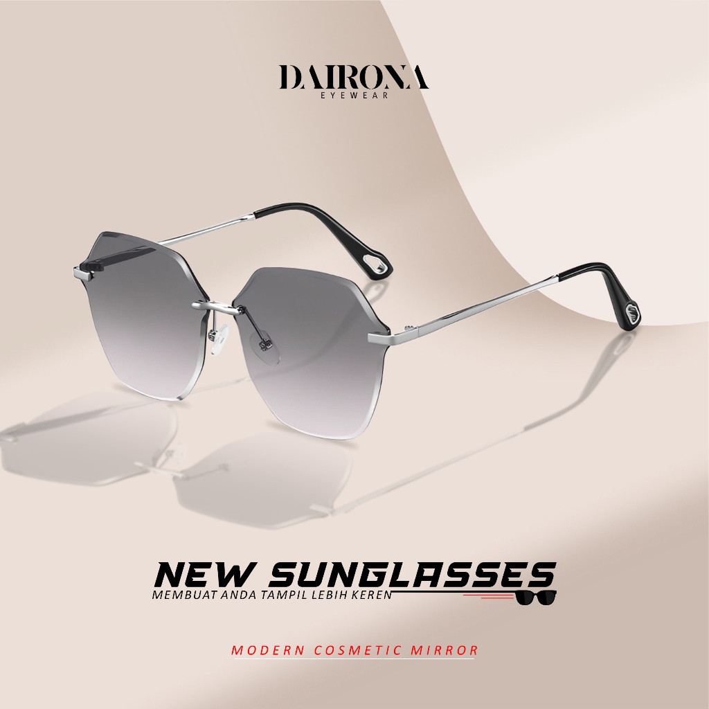 Dairona Eyewear Kacamata Hitam Sunglasses Wanita Terbaru UV400 Polarized Anti SIlau Matahari Kacamat