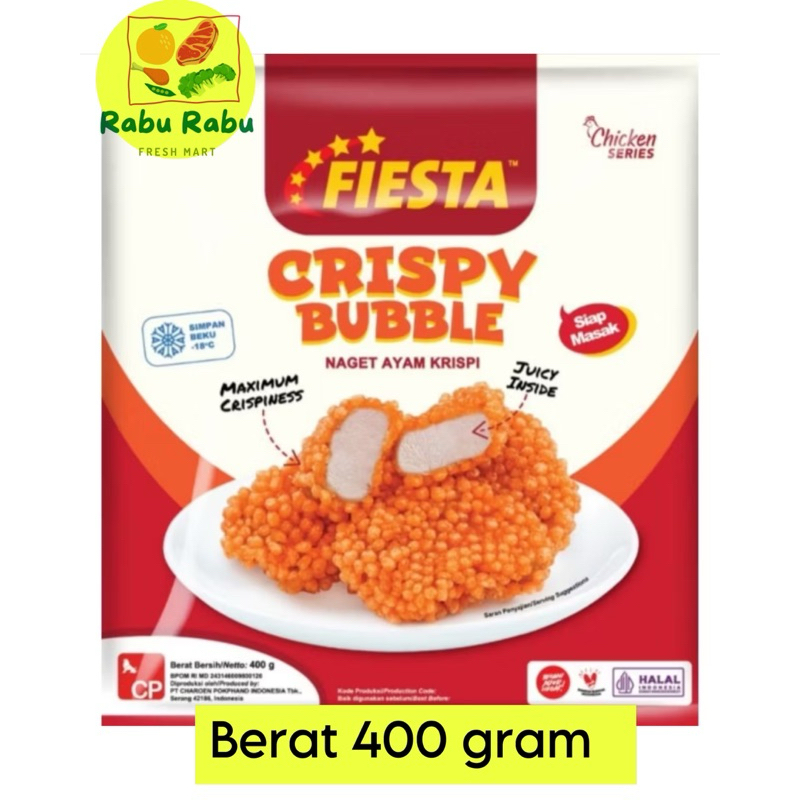 

fiesta crispy bubble chicken nugget nuget ayam 400 gram kriuk gurih promosi termurah