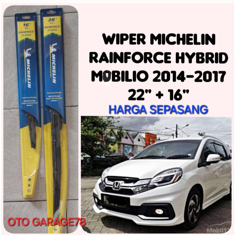 WIPER MICHELIN RAINFORCE HYBRID MOBILIO 2014-2017 (SEPASANG)