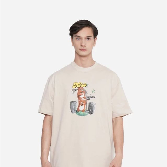 Erigo T-Shirt Oversize | JKT48 Marsha Almond Milk