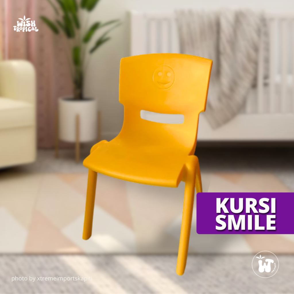 Kursi Bangku Anak Sandaran Smile PACKING / Kursi TK Plastik Pendek / Kursi Belajar PAUD