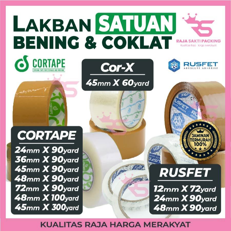 

Solasi Lakban Bening Coklat Plakban Isolasi Solatip Tape OPP Tape Satuan