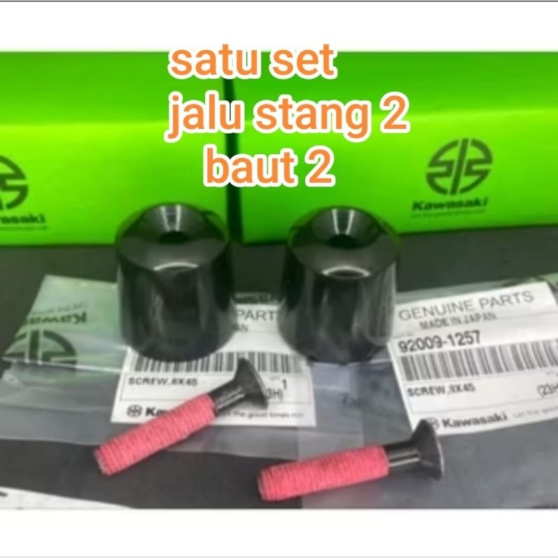 sepasang jalu stang dan baut jalu stang Ninja rr r ss original