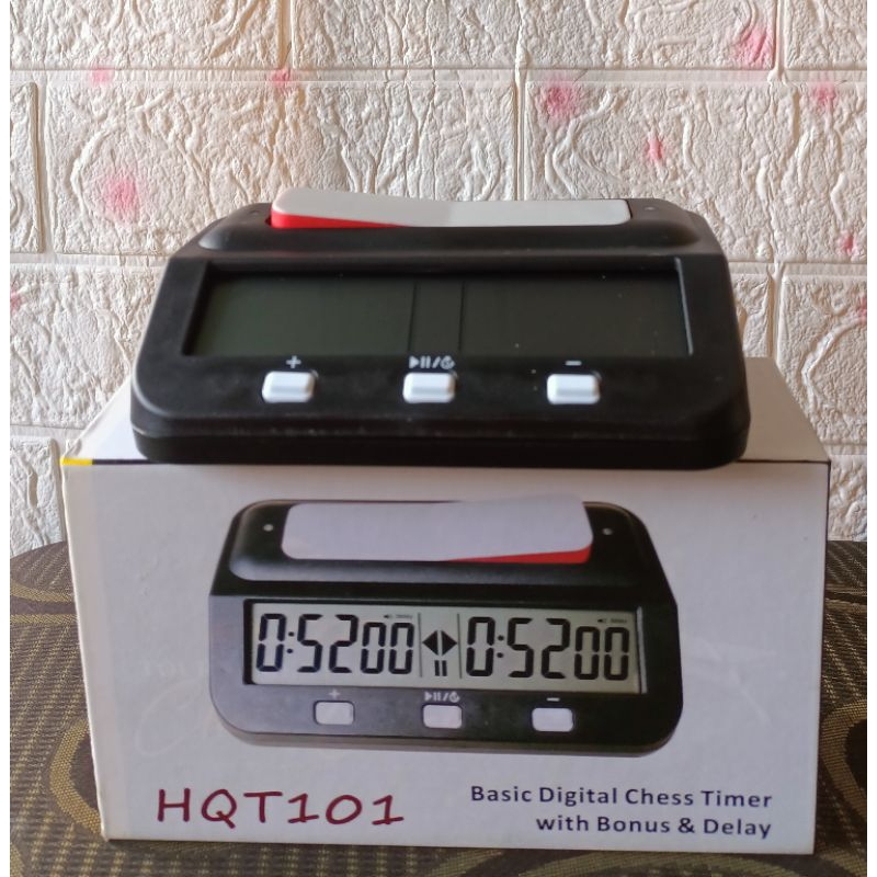 Jam Catur HQT101/Basic Digital Chess Timer With Bonus & Delay  HQT101 Original