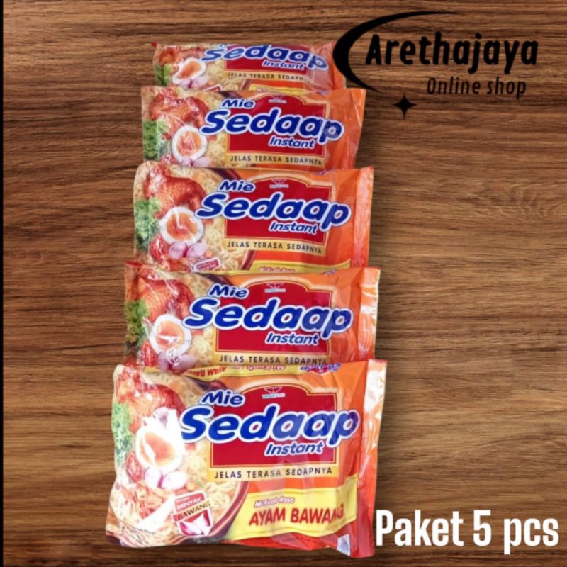 

Mie Sedaap Instant Paket 5 pcs l Mie Sedaap Ayam Bawang isi 5
