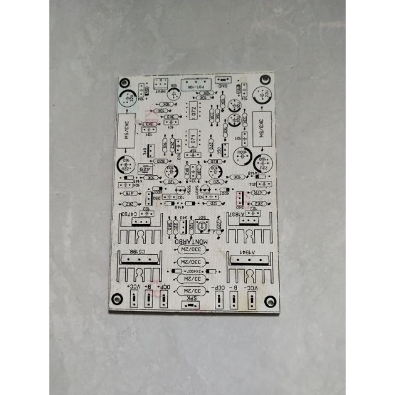 PCB Super Power Amplifier Clone Buildup ITALY MONTARBO 5000W Fiber Putih