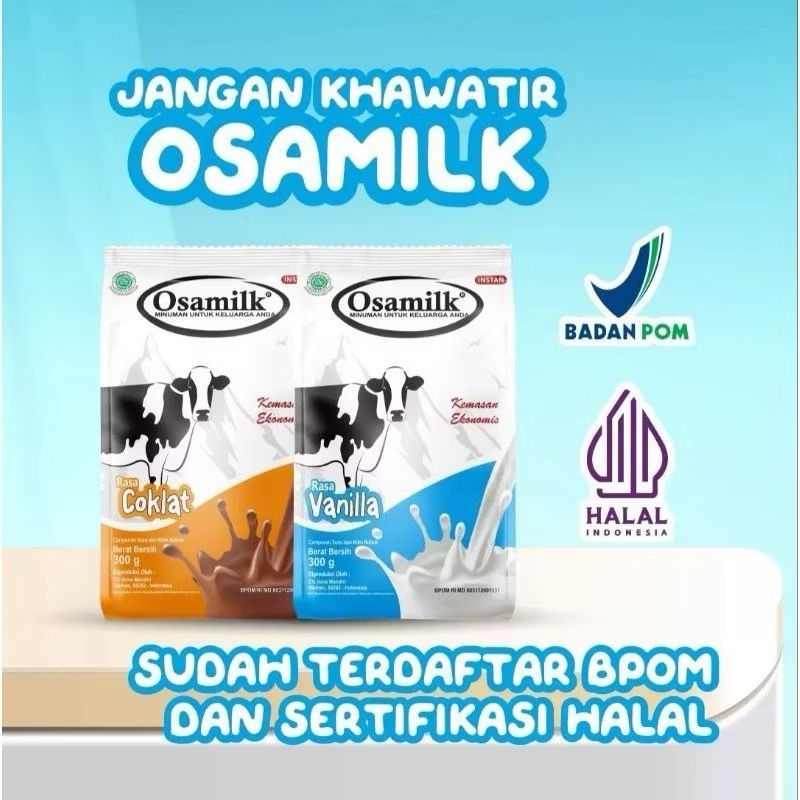 

Promo - Osamilk 300gr susu penggemuk badan rasa coklat & vanila