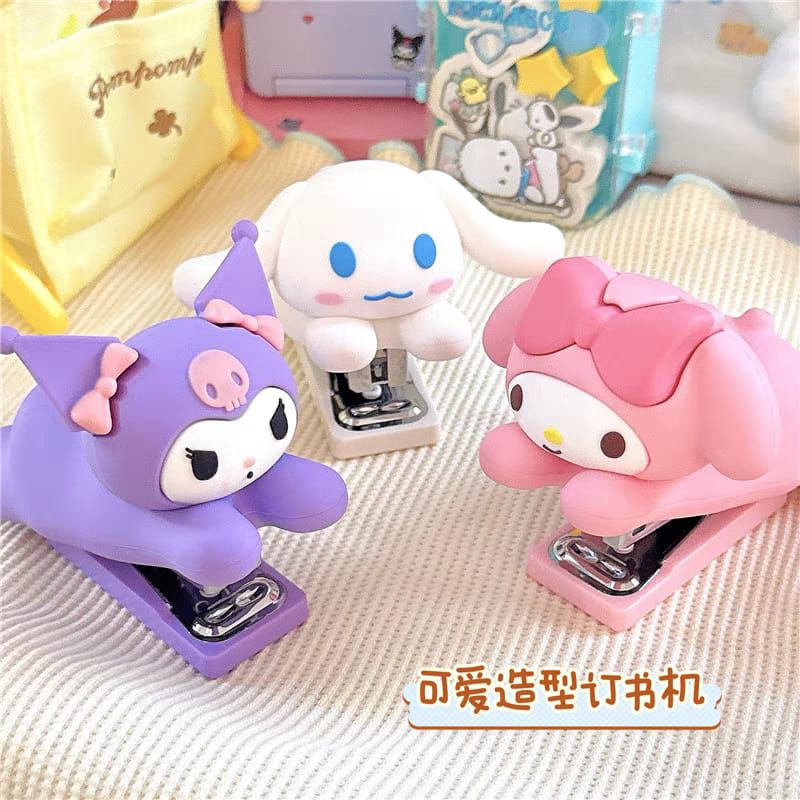 

STAPLES HELLO KITTY KUROMI /JEPRETAN CINNAMOROLL/ STAPLER KARAKTER SANRIO