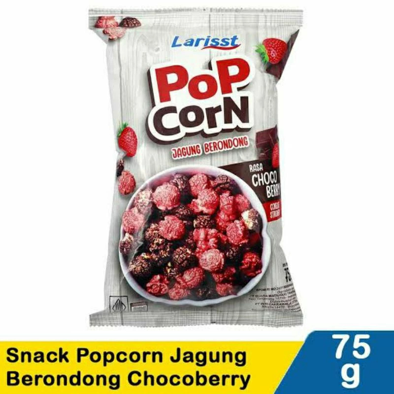

Pop Corn Larisst Jagung Berondong Rasa Chocoberry 75gr