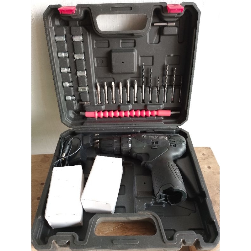 Mesin Bor Cordless DOZIRO 12V FULLSET Bor Baterai Tanpa Kabel SET 12 v Drill Driver Kit Bor Obeng Se